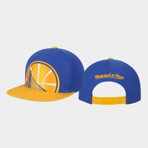 Men Royal Gold Golden State Warriors Snapback Adjustable Cropped XL Logo Hats 130929-804