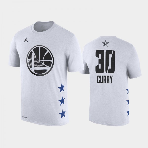 Men Stephen Curry #30 Golden State Warriors White 2019 All-Star T